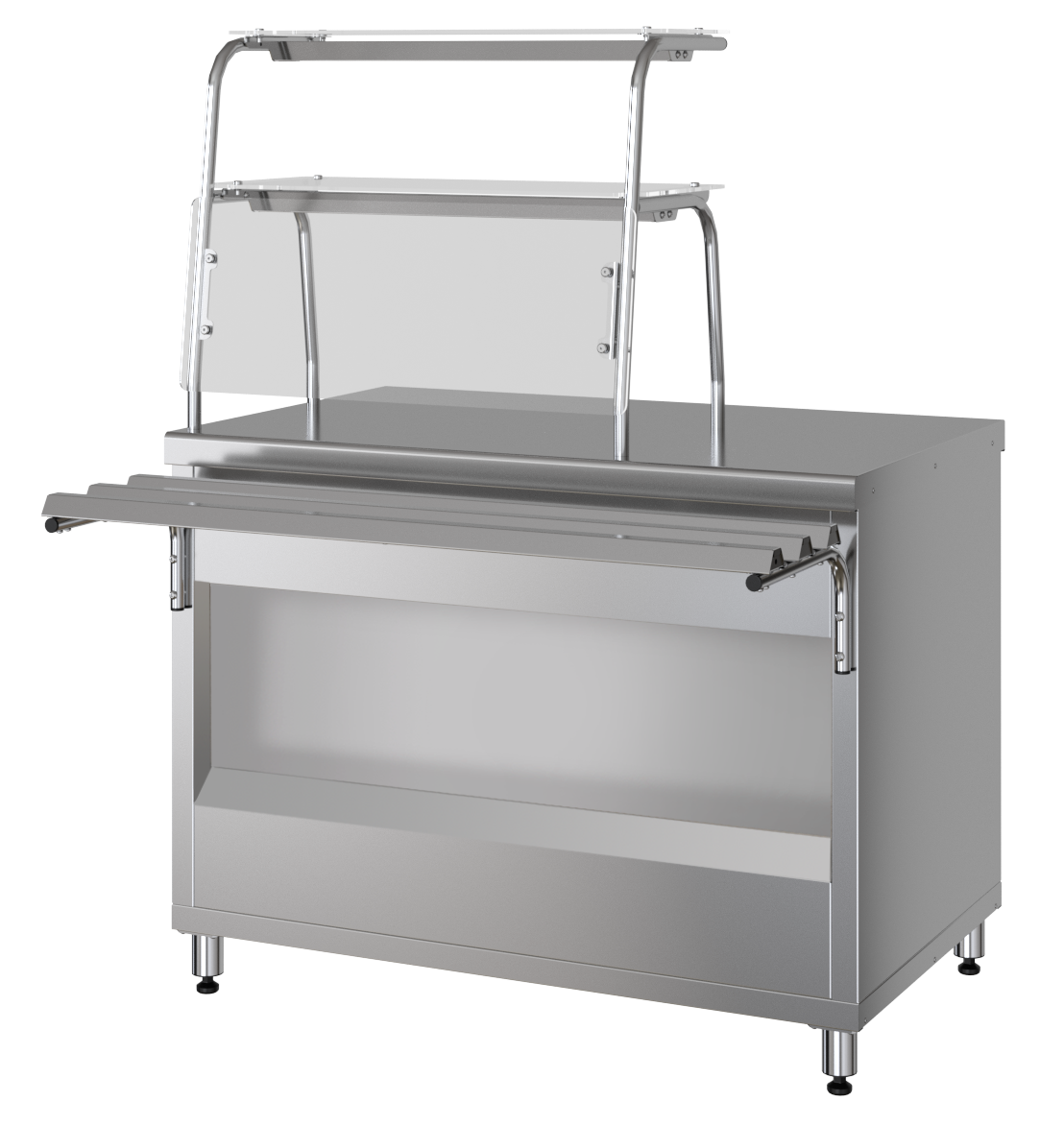 Прилавок нейтральный ПНП15 с полками МХМ 