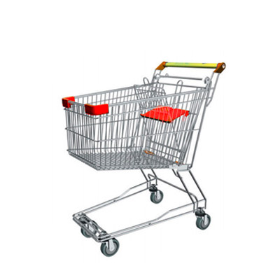 Тележка покупательская, 75 л с детским сиденьем, цвет красный Shols 