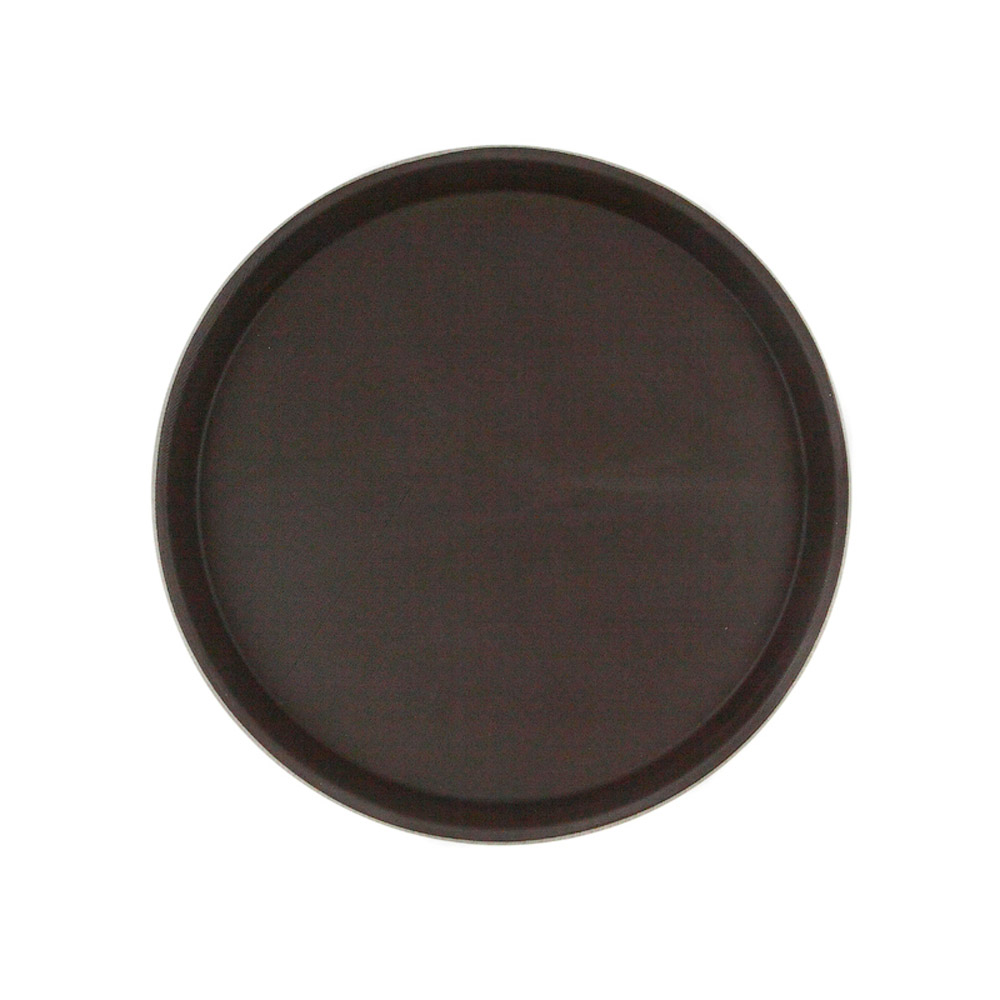Поднос прорезиненный, d=350 мм коричневый 
