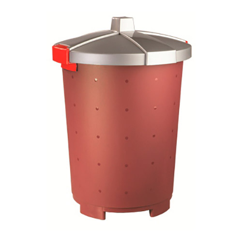 Бак с крышкой,  полипропилен бордовый 65л пищевой 