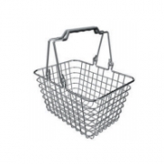 Корзина покупательская хром, 5 л, 2 ручки Shols 