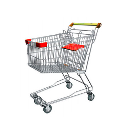 Тележка покупательская, 90 л с детским сиденьем, цвет красный Shols 