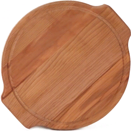 Доска для пиццы и стейка бук промасленный, d=340-350х20 