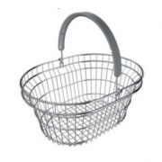 Корзина покупательская хром, 23 л, Корзина покупательская овальная , 23 л, 1 ручка с фиксацией 