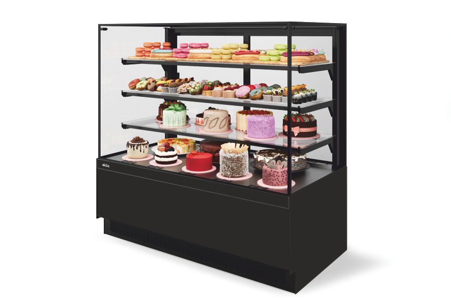 Витрина кондитерская  Vete II kub 90 цвет черный/металлик Chilz 