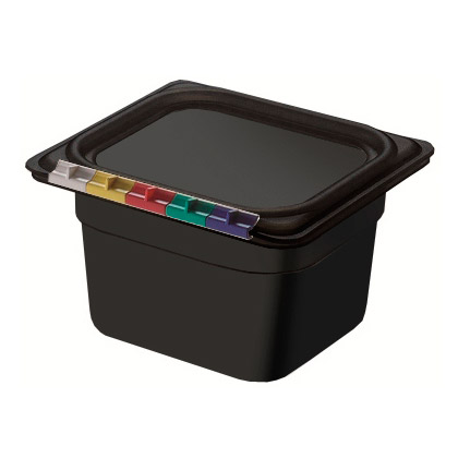 Гастроемкость 1/6*100 мм, черный полипропилен (арт. 422102013) 