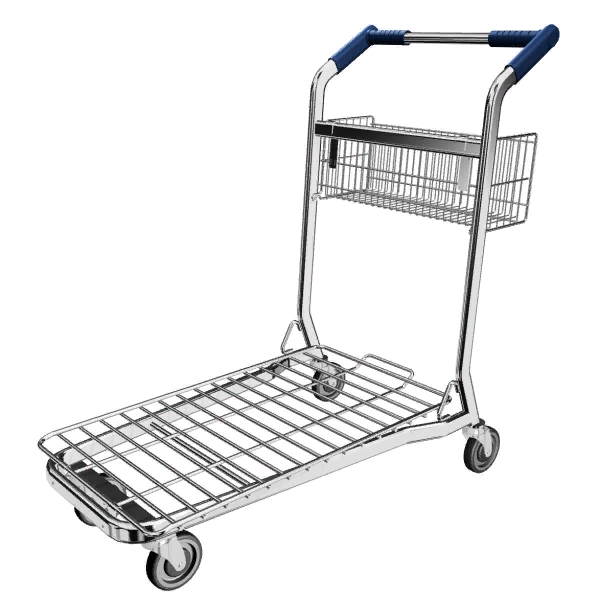 Тележка грузовая оцинков. металл серия С1 с корзиной, цвет красный Shols 