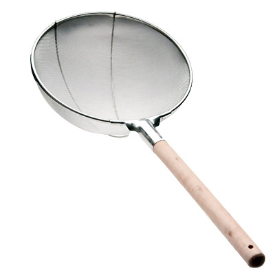 Сито с деревянной ручкой, нерж. сталь, d=30 см, мелкая сетка 