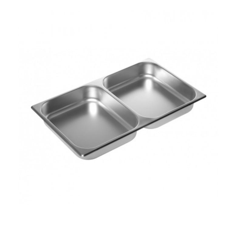 Гастроемкость двухсекционная 1/1*65 мм , нержавеющая сталь (арт. га100) 