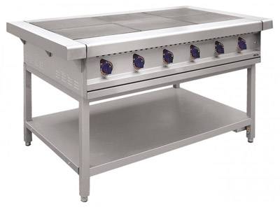 Плита электрическая на подставке ЭП-6П, 6 конфорок 