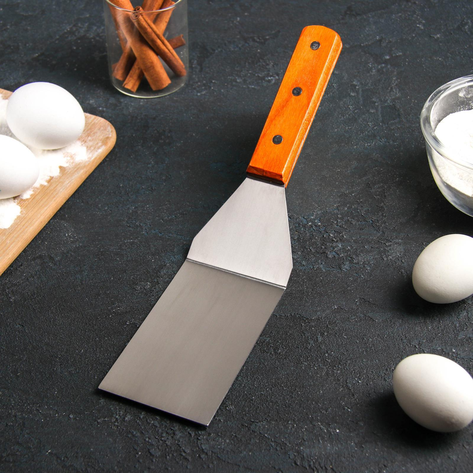 Лопатка поварская, дерево/нерж 30,5*7,5 см 