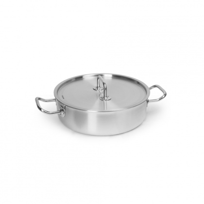 Кастрюля, 3 л, нерж. сталь, низкая, Luxstahl 