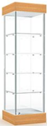 Витрина с подиумом стекло Селена В-1 бук МДМ 