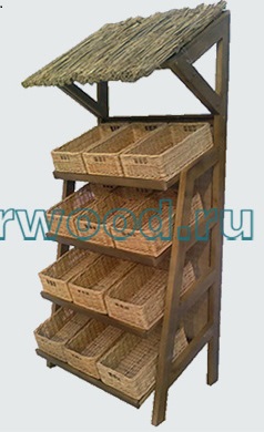 Стойка для овощей с соломенной крышей ОС-2 