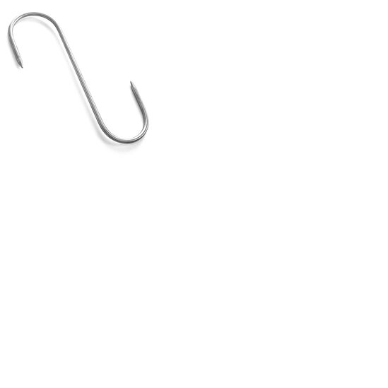 Крюк для мяса, длина 30 см, нерж., диаметр прутка 8 мм,  