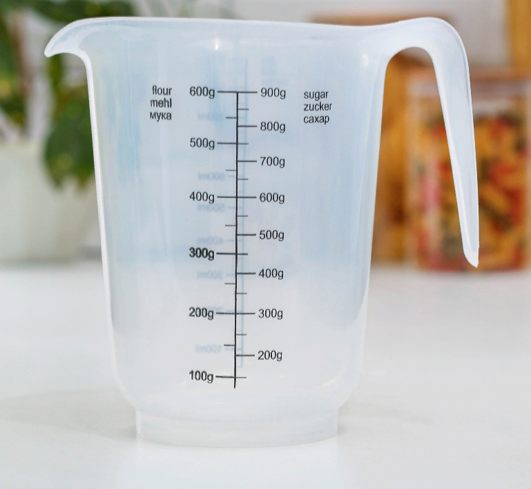 Кувшин мерный, 1л прозрачный, пластик, Plast team 