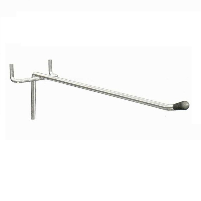 Крючок одинарный 150мм 4мм шаг 50мм хром 