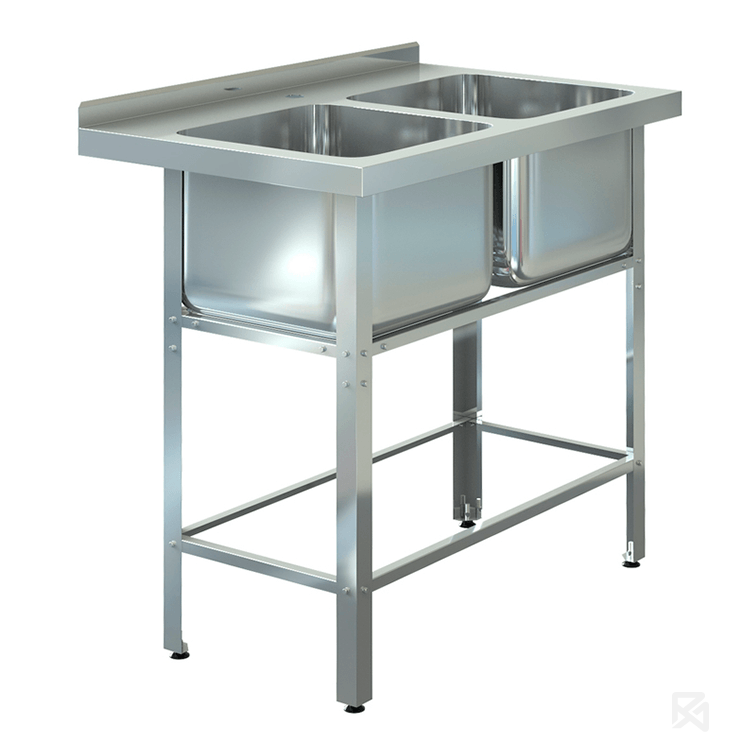 Ванна моечная цельнотянутая 2-секционная ВМЦ-С-2/500 