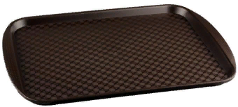 Поднос 450x350 мм, полипропилен, коричневый 