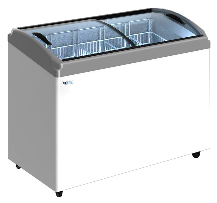 Ларь морозильный (гнутое стекло) CF300C серый Italfrost 