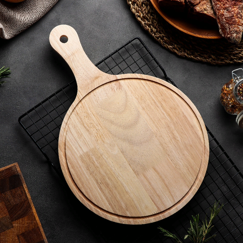 Доска для подачи кругл. дуб, 36,5×25 см 