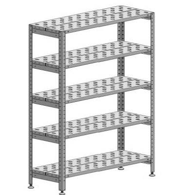 Стеллаж кухонный С-5Р-0,5/1,2/2,0 с решетчатыми полками 