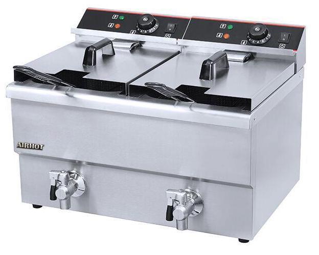 Фритюрница Airhot EF8T+8T, 2 ванны, 8+8 л с краном 