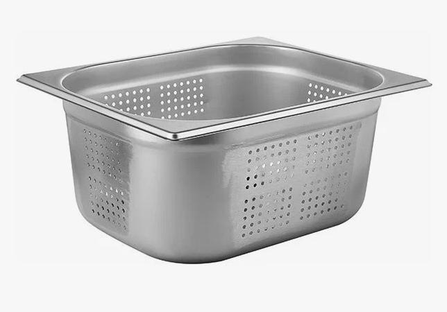 Гастроемкость перфорированная, нерж. сталь, 1/2, 327x265x150 мм 