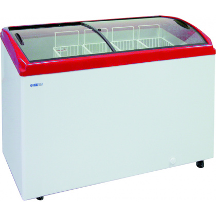 Ларь морозильный (гнутое стекло) CF300C красный Italfrost 