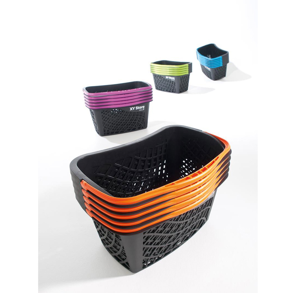 Корзина покупательская пластик GT26 eco 021C ручка оранжевая  